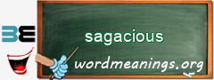 WordMeaning blackboard for sagacious